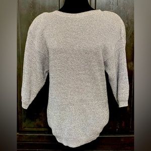 Evan Picone silver gray open back sweater- Size Small